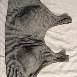 Torrid Gray Ribbed Bra